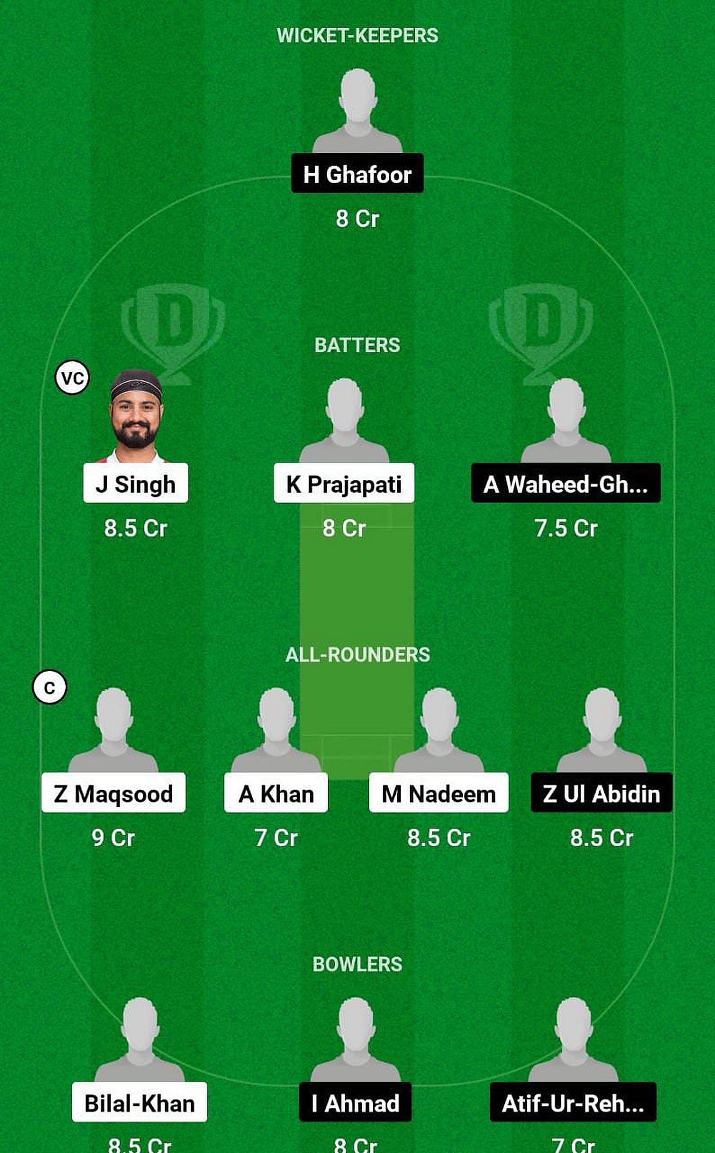 OMN vs SAU Fantasy Suggestion Team 1