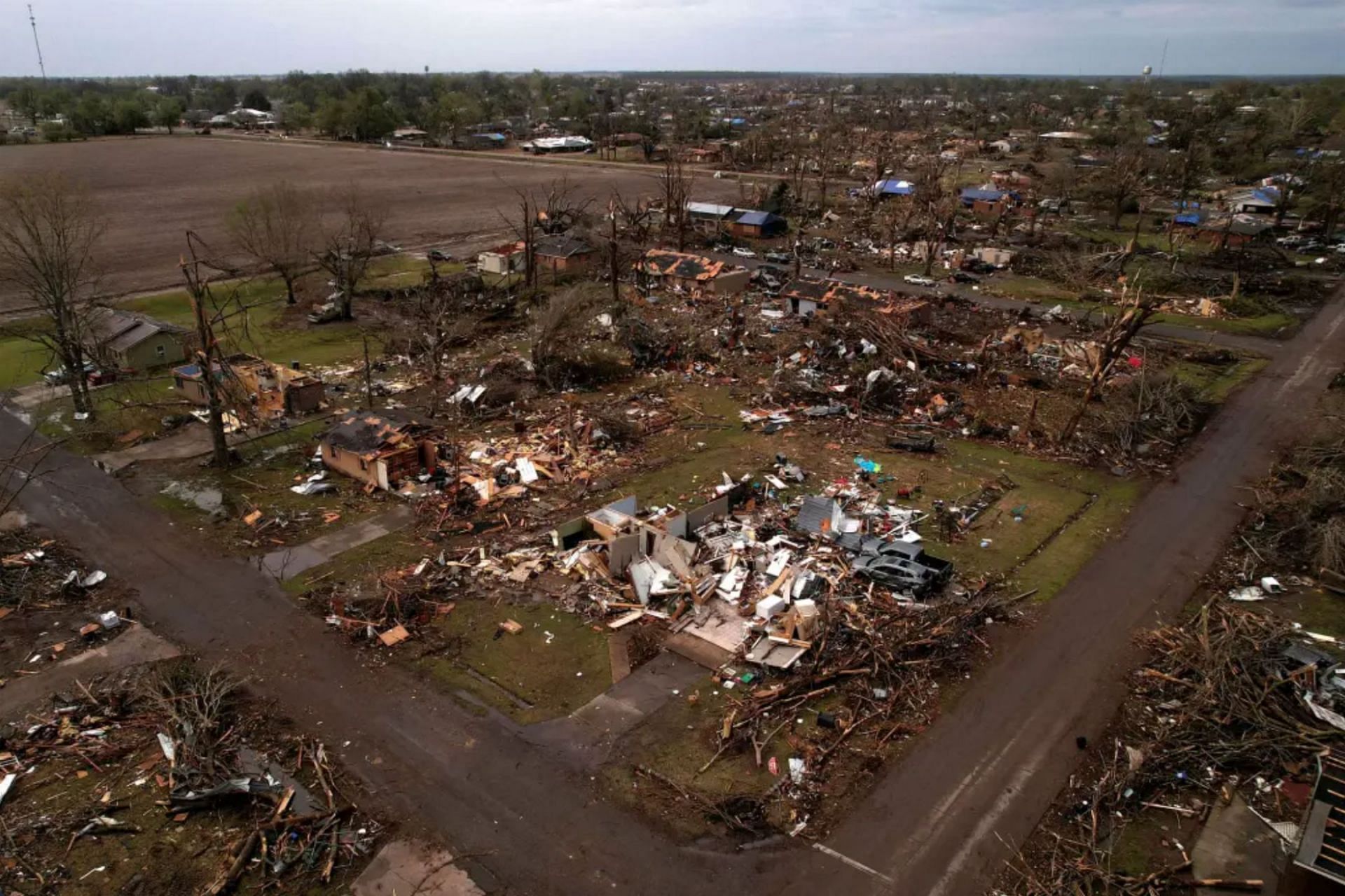Destruction caused by the Tornado at Rolling Fork (Image via Reuters)