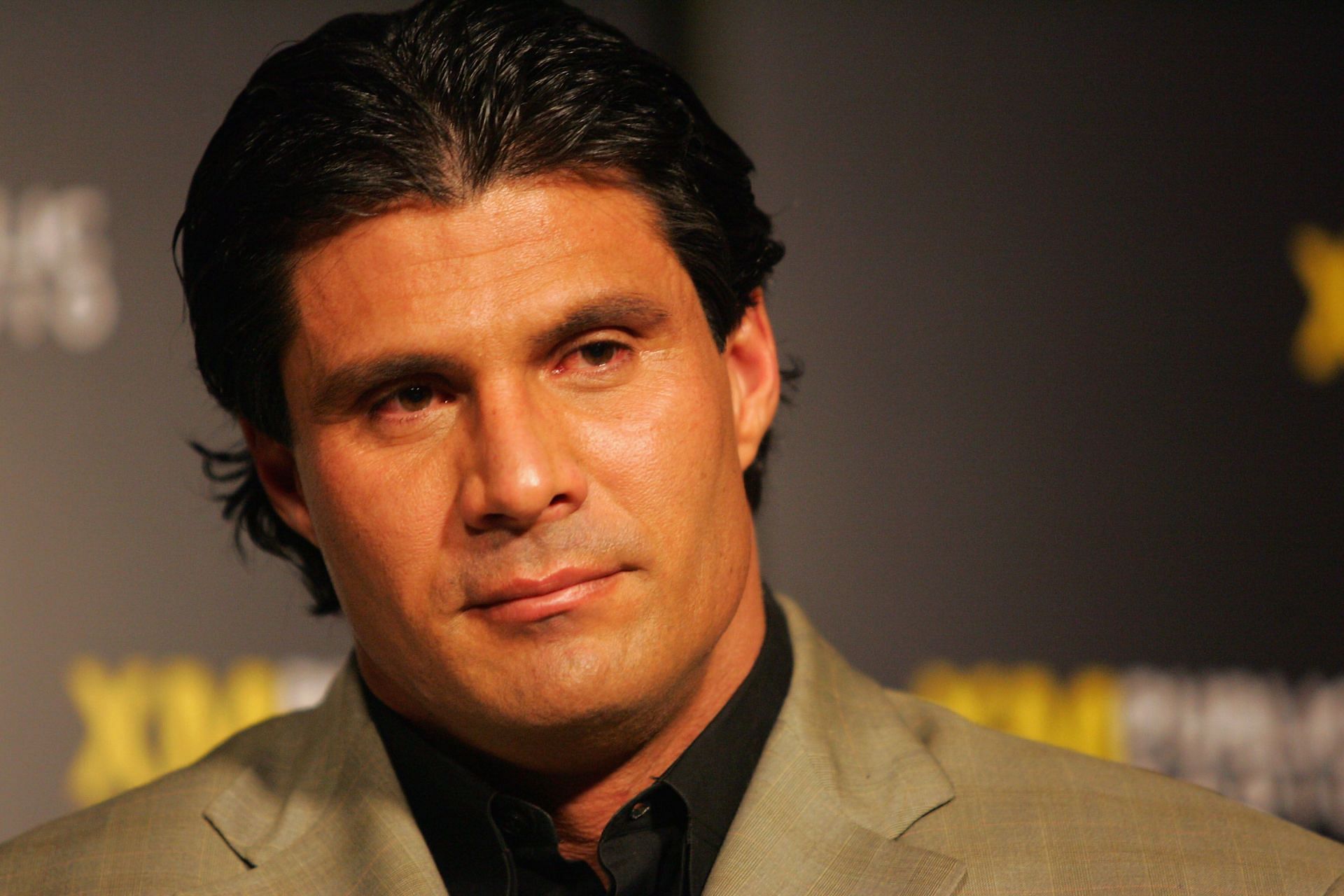 Former Major League Baseball player Jose Canseco discusses steroid use during a town hall meeting and news conference on March 16, 2005, at XM Satellite headquarters in Washington, DC. (Photo By Jamie Squire/Getty Images)