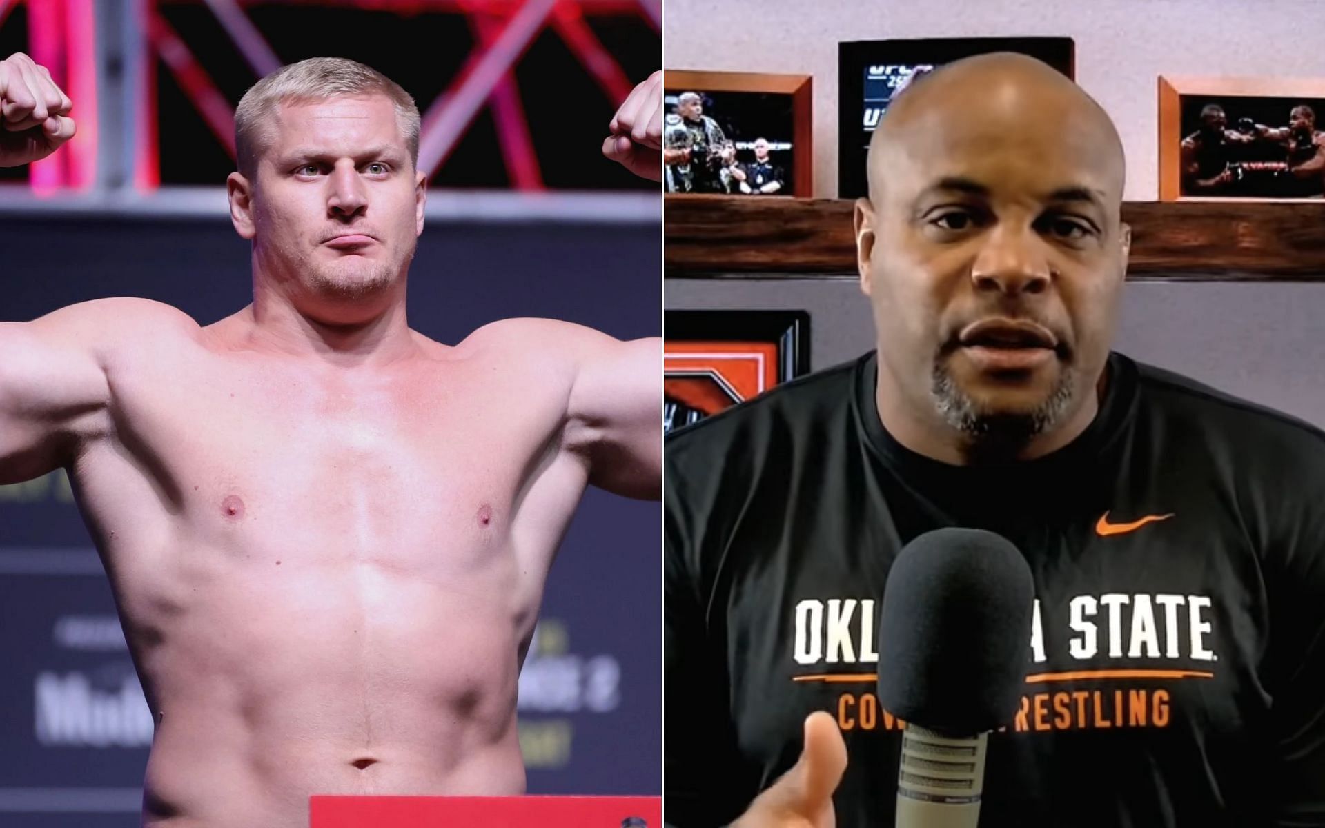 Sergei Pavlovich [Left], and Daniel Cormier [Right] [Photo credit: ESPN MMA - YouTube]