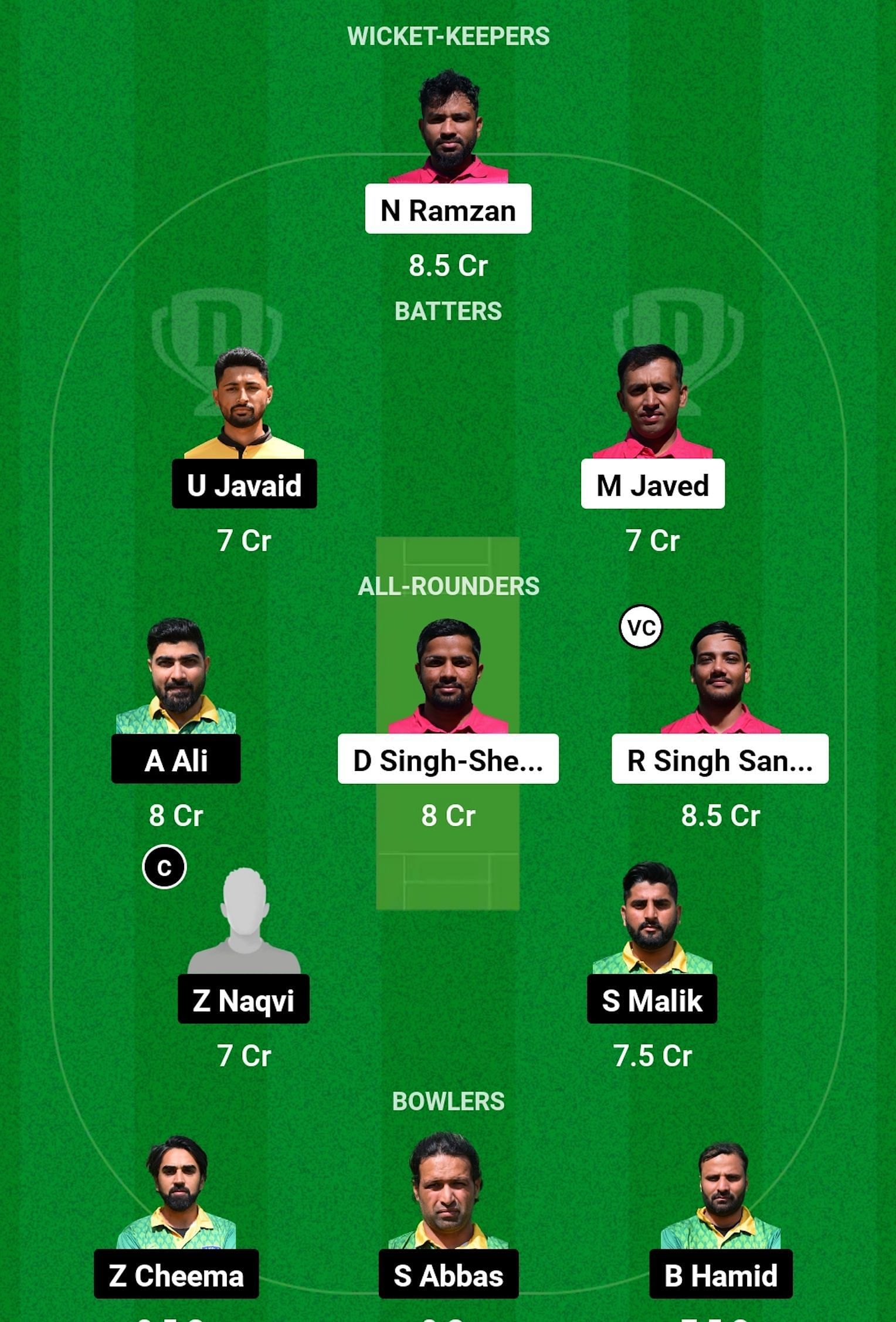 CRS vs FT Dream11 Prediction, Match 28, Grand League Team