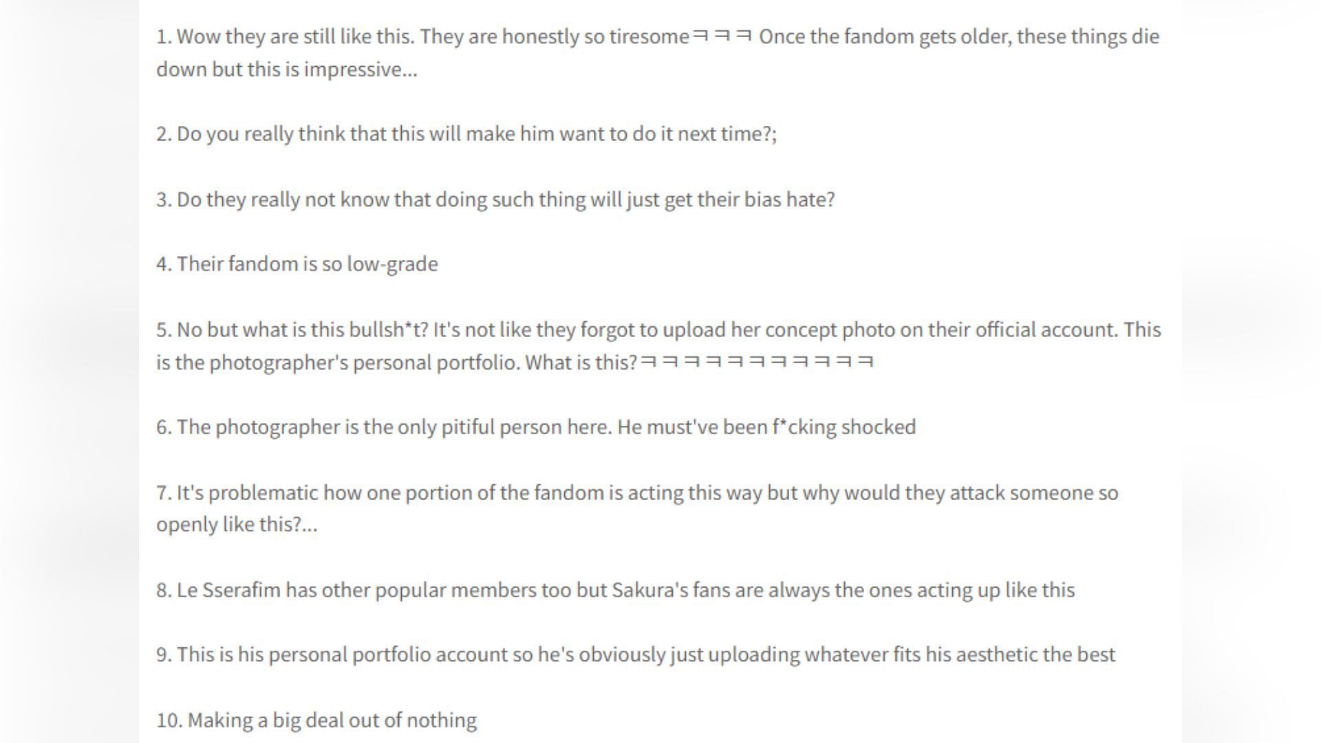 Korean netizens&#039; comments on the photographer&#039;s controversy (Image via pannchoa)