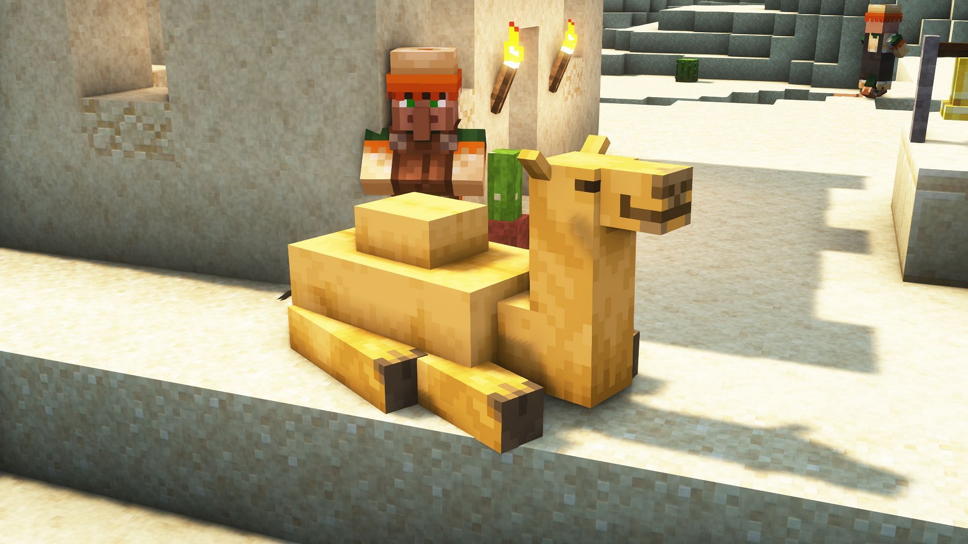 A camel in Minecraft (Image via Mojang)