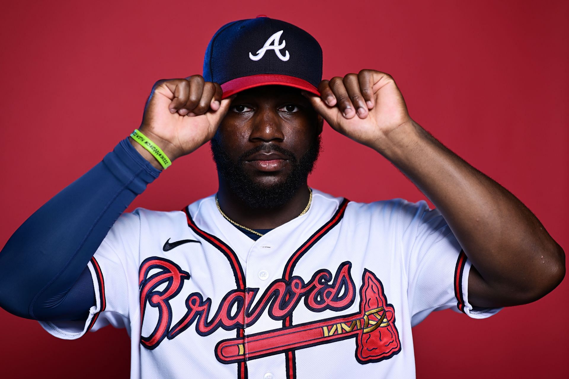 Michael Harris II #23 of the Atlanta Braves poses for a portrait