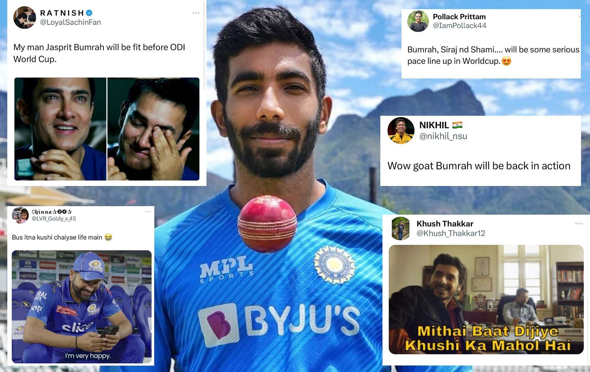 Jasprit Bumrah has had to miss several crucial matches due to his injury. (Pics: Twitter)