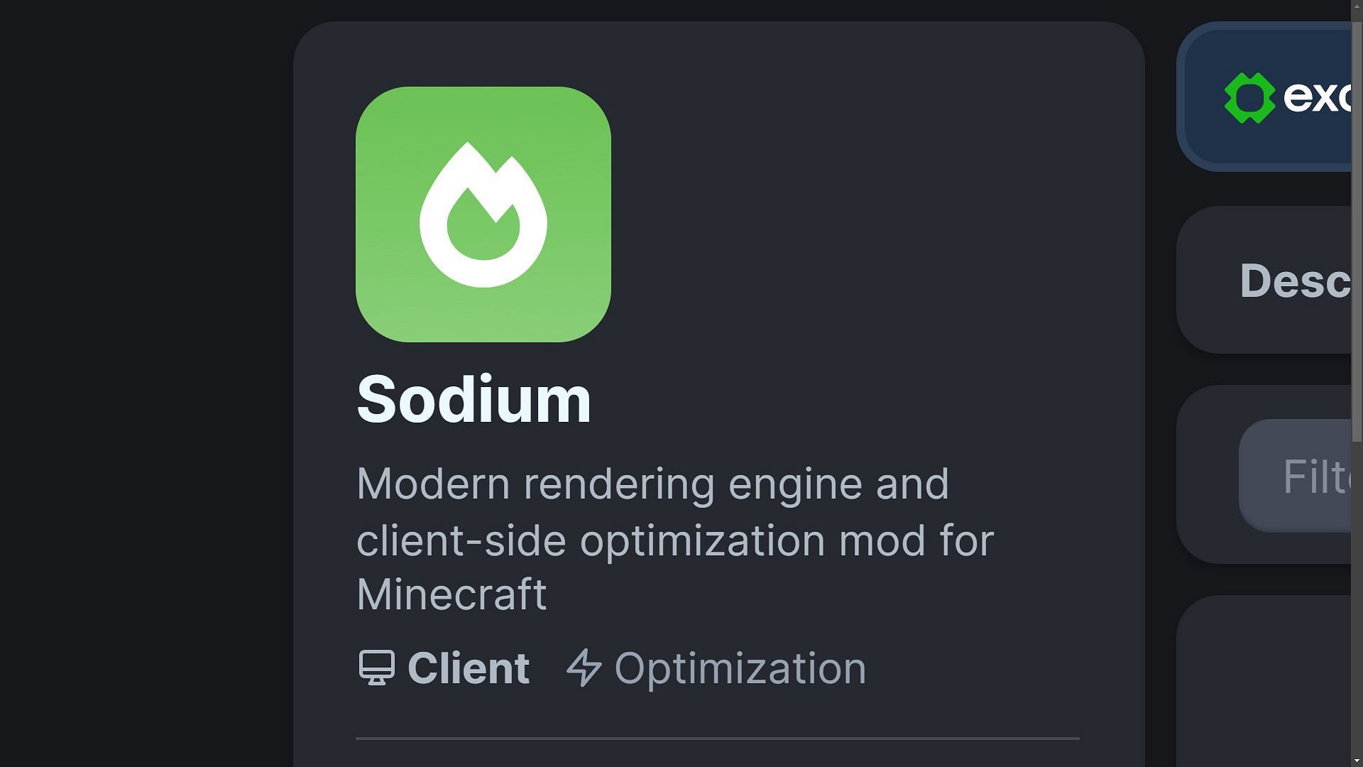 Sodium is a performance mod that drastically increases FPS and overall performance of Minecraft (Image via Sportskeeda)