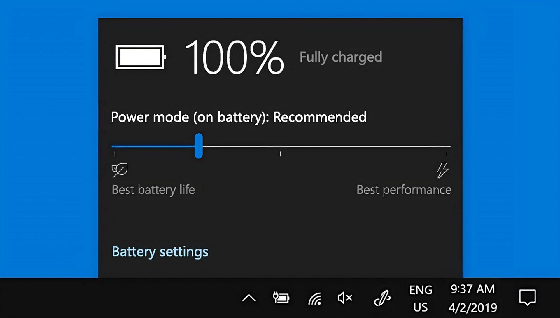 Turn on Battery Saver mode (Image via Microsoft support)