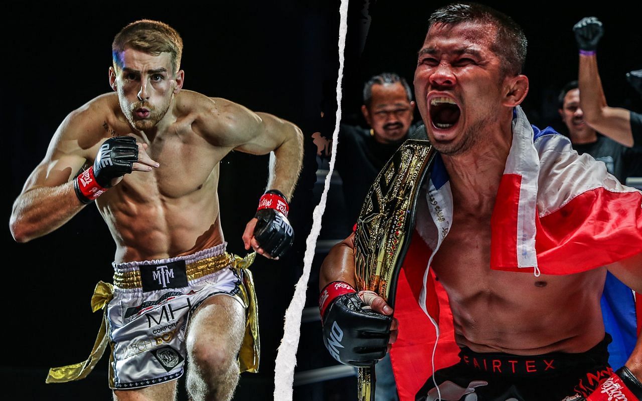 Jonathan Haggerty (Left) faces Nong-O Hama (Right) at ONE Fight Night 9