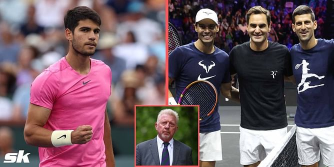 Carlos Alcaraz will have a hard time taking over the mantle from Federer, Nadal, and Djokovic, feels Boris Becker