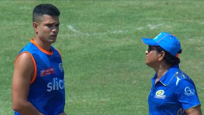 Sachin Tendulkar and Arjun Tendulkar become the first father-son pair to play in the IPL