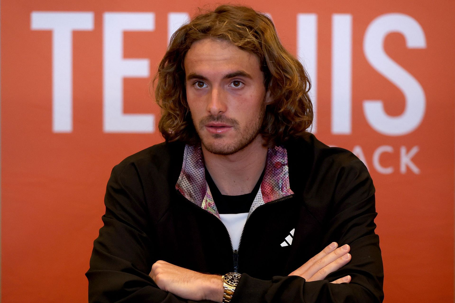 Stefanos Tsitsipas pictured at the 2023 Miami Open - Day 3.
