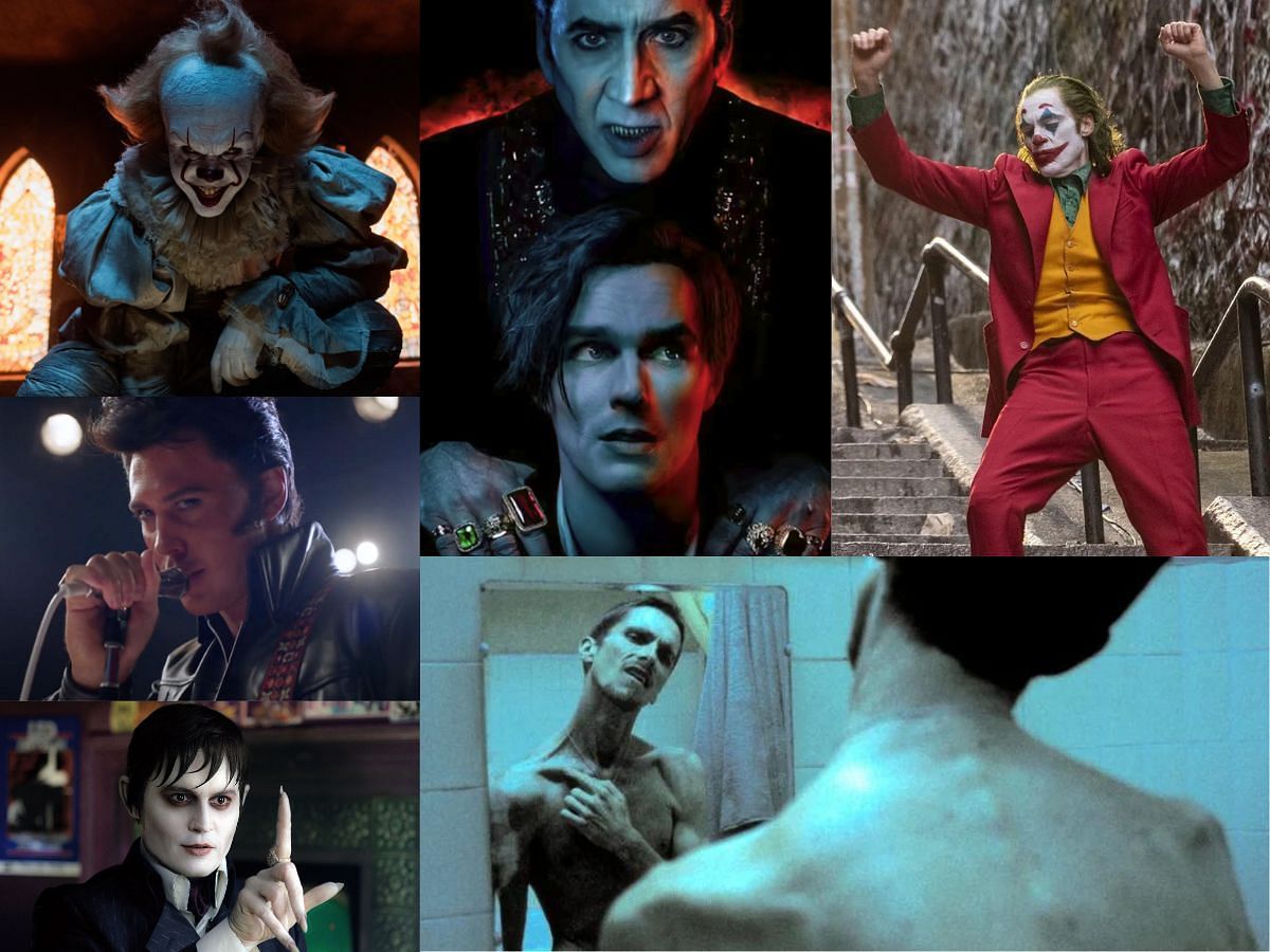 Scenes from movies of 5 other actors who could play Dracula in the Renfield movie (Images via NY Times, IndieWire, The Guardian, Gainsville, BookMyShow)