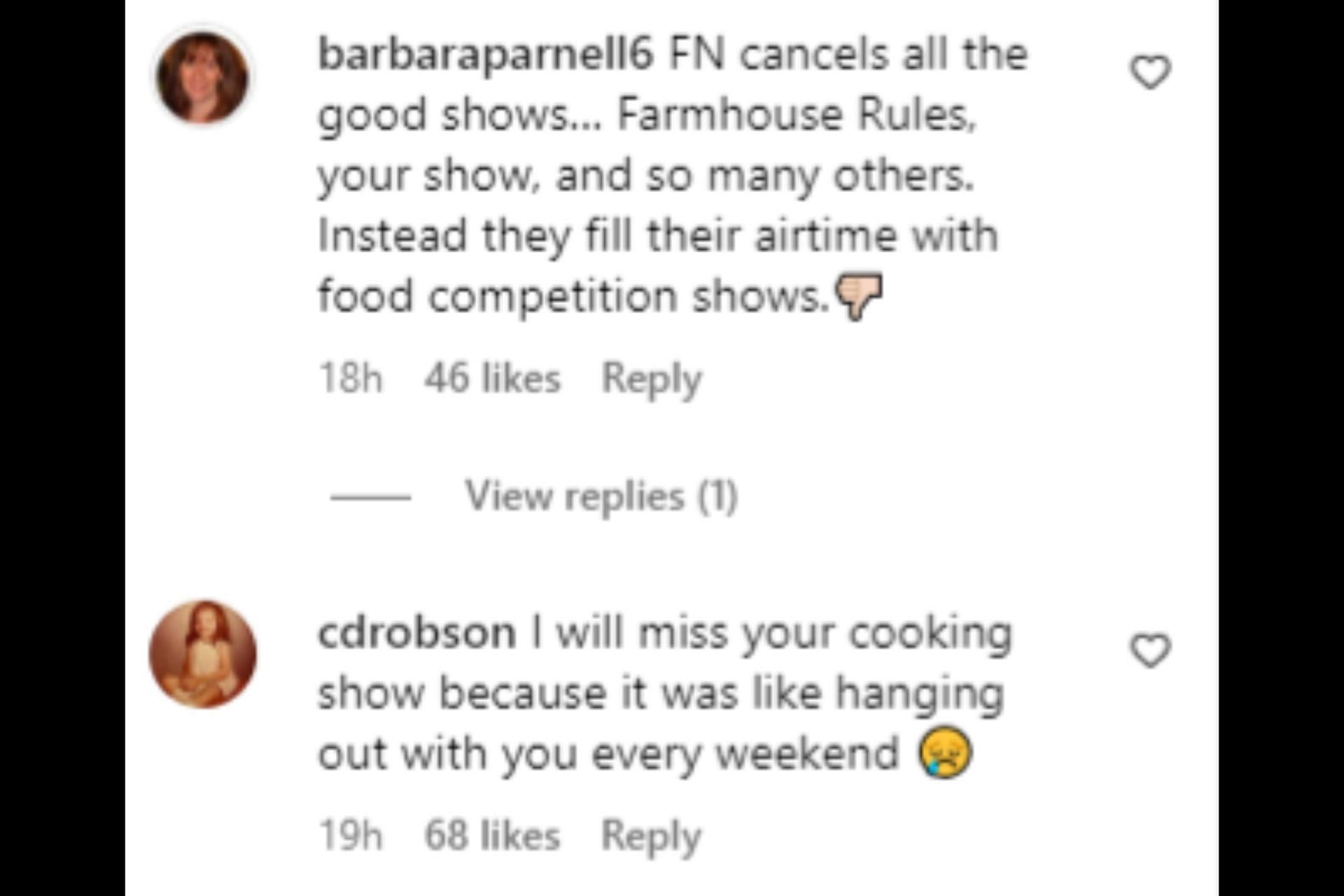 Fans react to Valerie&#039;s cooking show cancellation. (Image via Instagram/@wolfiesmom)