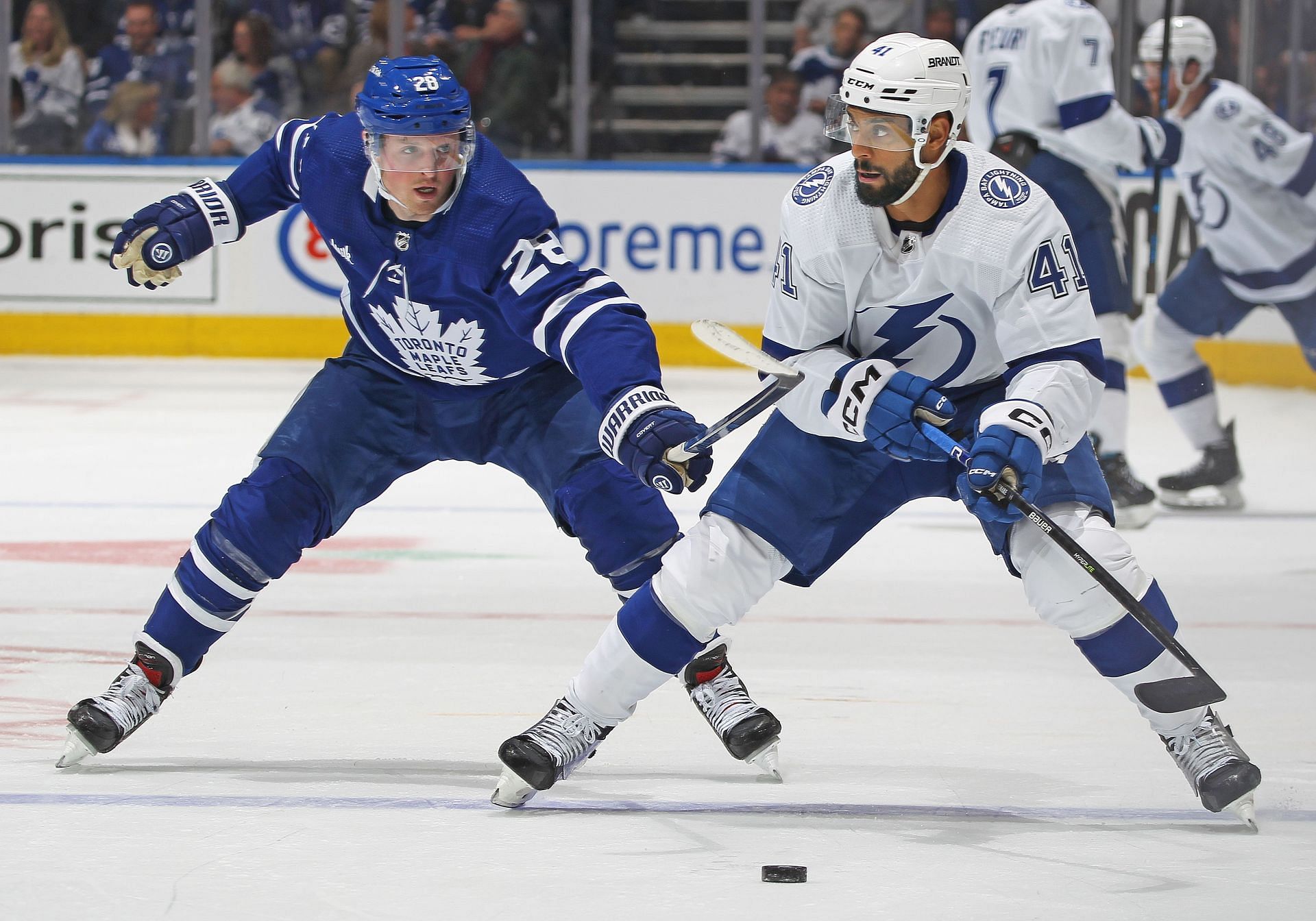 Toronto Maple Leafs forward Sam Lafferty fined for cross-checking Ross  Colton - Daily Faceoff