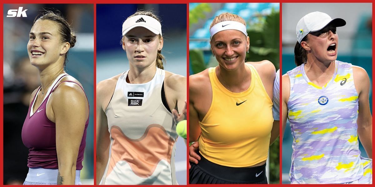 Aryna Sabalenka, Elena Rybakina, Petra Kvitova and Iga Swiatek