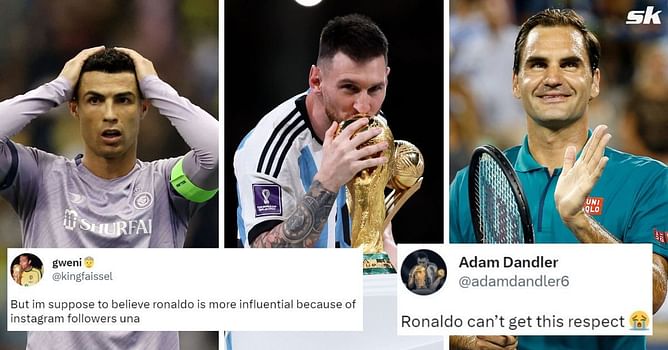 “Ronaldo can’t get this respect,” “GOAT respecting GOAT” – Fans salute Roger Federer’s tribute to Lionel Messi, settle long-standing debate