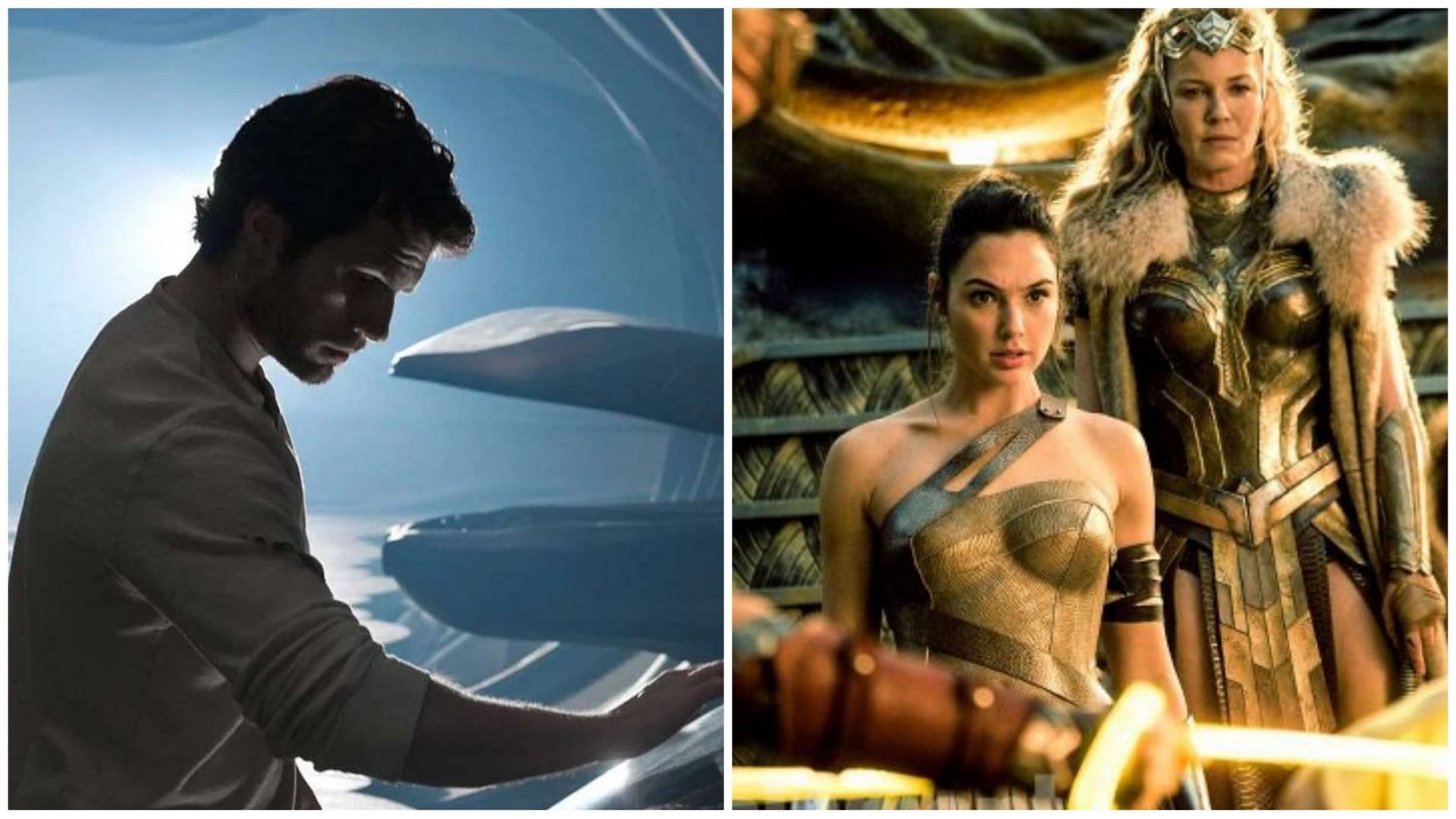 Stills from Man of Steel and Wonder Woman (Images via Warner Bros Pictures)