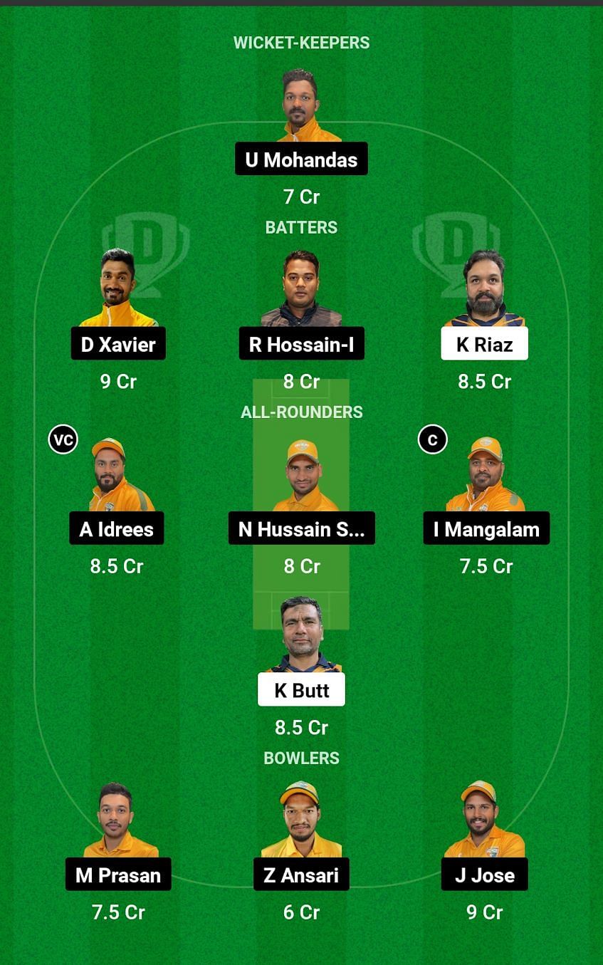 TCC vs NCMI Dream11 Prediction, Match 35, Grand League Team