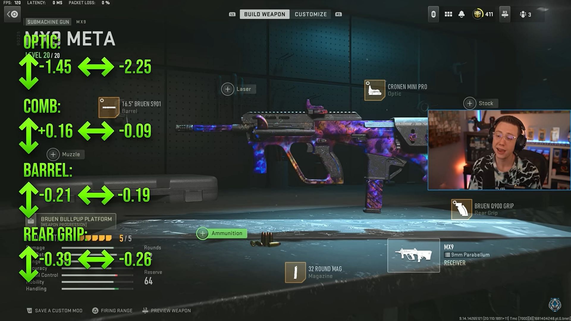 Tuning for the MX9 loadout (Image via Activision and YouTube/WhosImmortal)