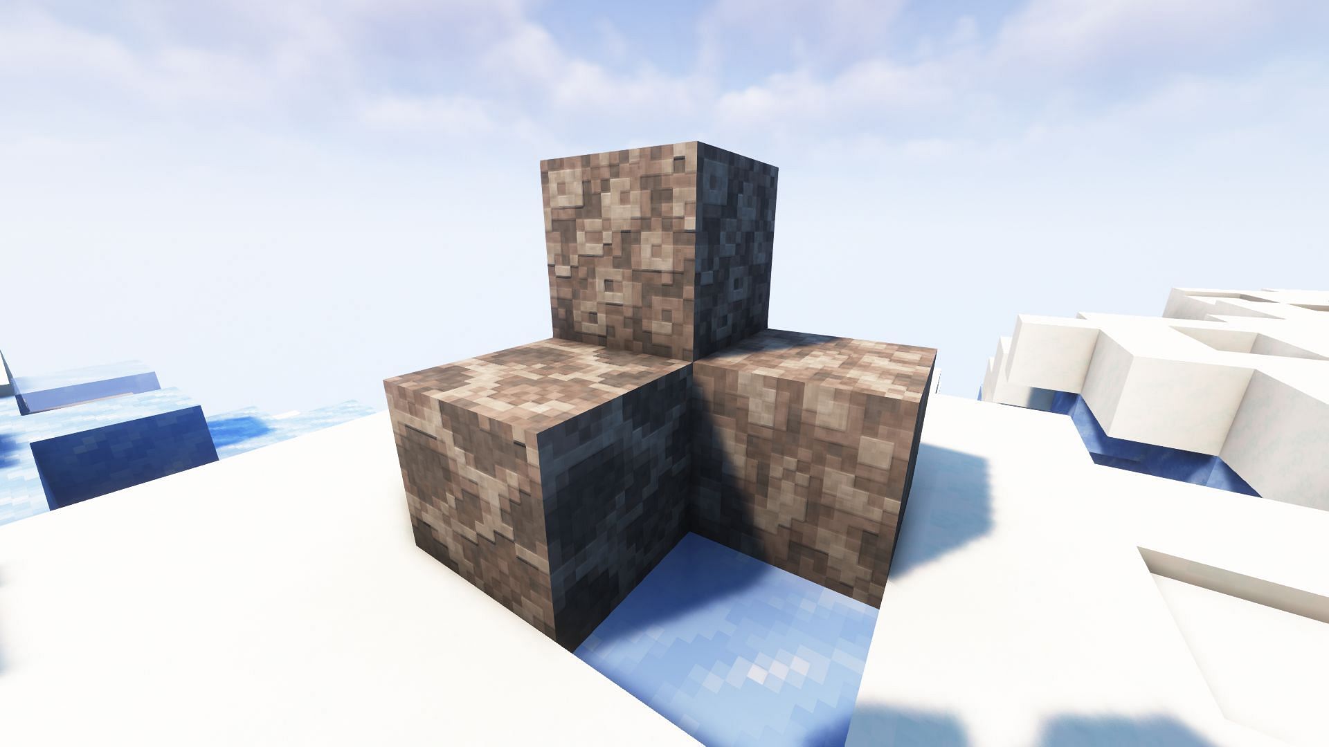 Coral blocks die and turn gray soon after they are placed away from water in Minecraft (Image via Mojang)