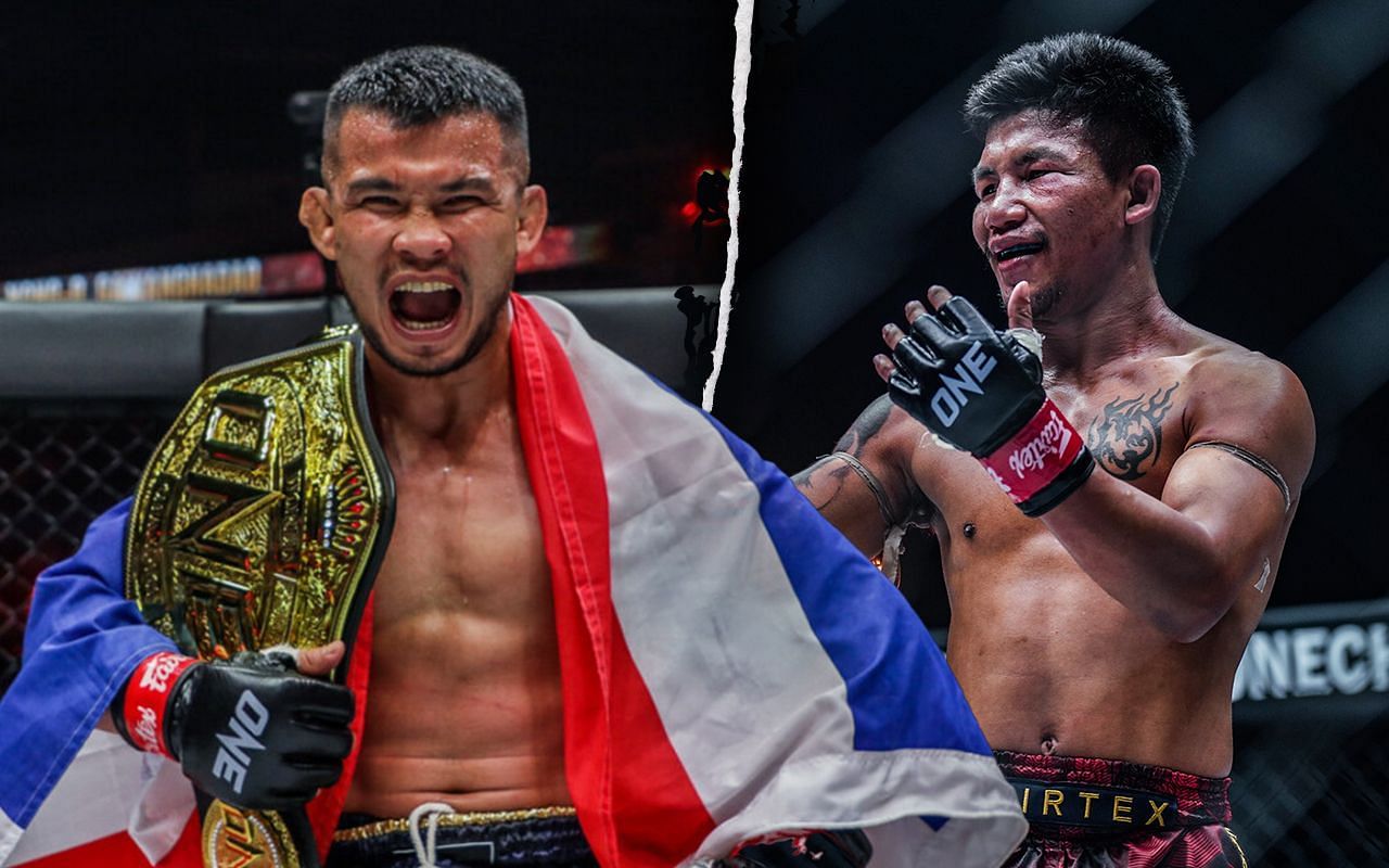 Nong-O Hama (L) / Rodtang Jitmuangnon (R) -- Photo by ONE Championship