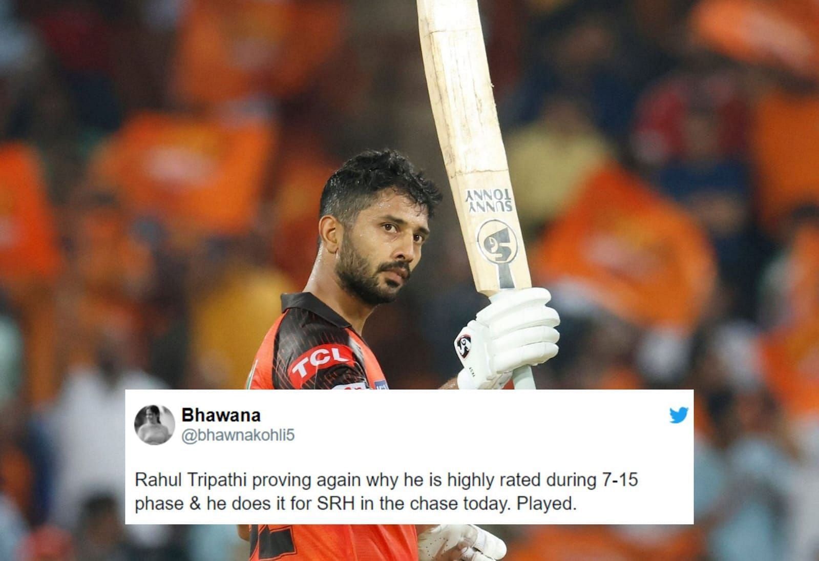 Rahul Tripathi played a match-winning knock for SRH.