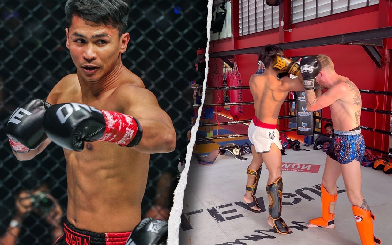 Superbon Singha Mawynn has some fun during training.
