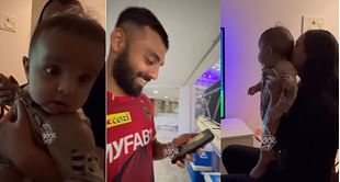 IPL 2023 : वरुण चक्रवर्ती के बेटे ने अपनी माँ की गोद में बैठकर देखा मैच, वीडियो देख भावुक हुआ मिस्ट्री स्पिनर