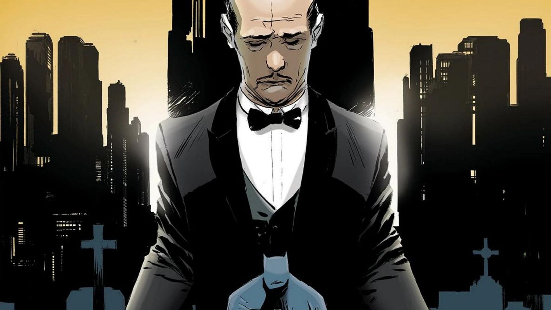 Alfred Pennyworth, Batman&#039;s loyal butler and confidant, stands stoically by his employer&#039;s side (Image via DC Comics)