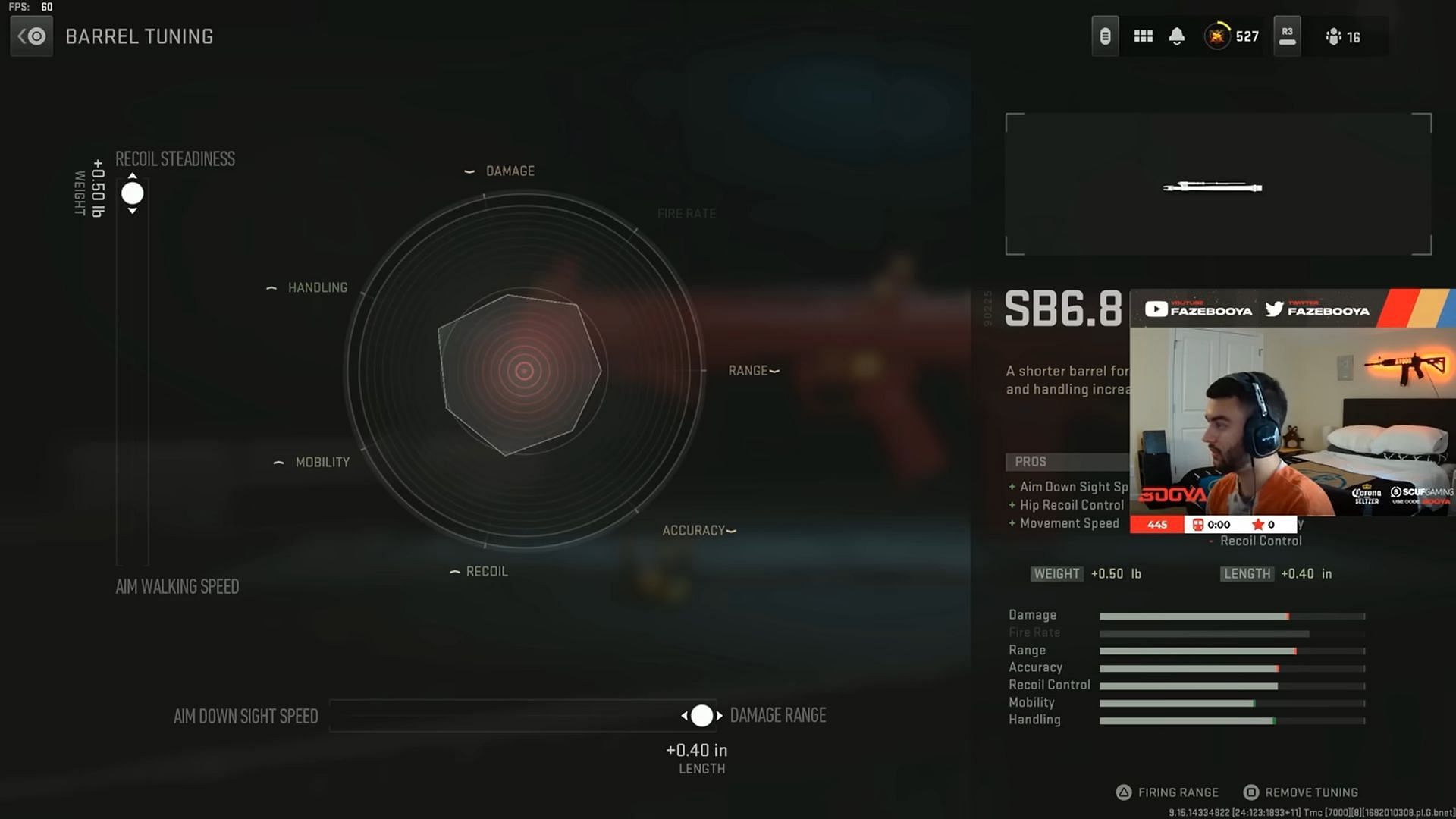 Tuning for SB6.8 16&quot; (Image via Activision and YouTube/FaZe Booya)