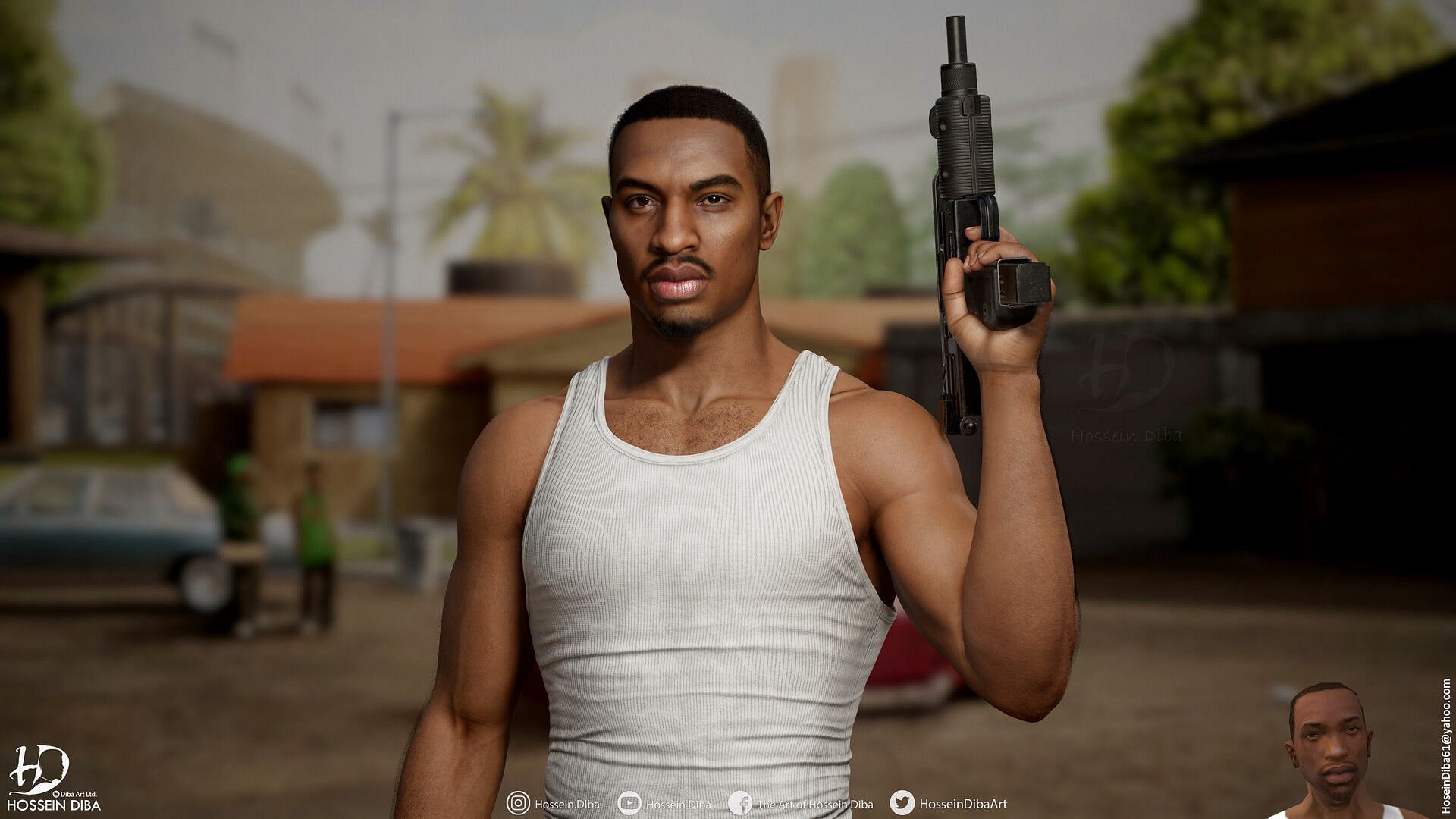 CJ is one of the best video game characters in the history of video games (Image via Hossein Diba)