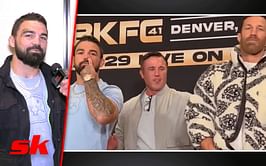 Mike Perry wipes nose dirt on former UFC champion's sweater during face off ahead of BKFC clash