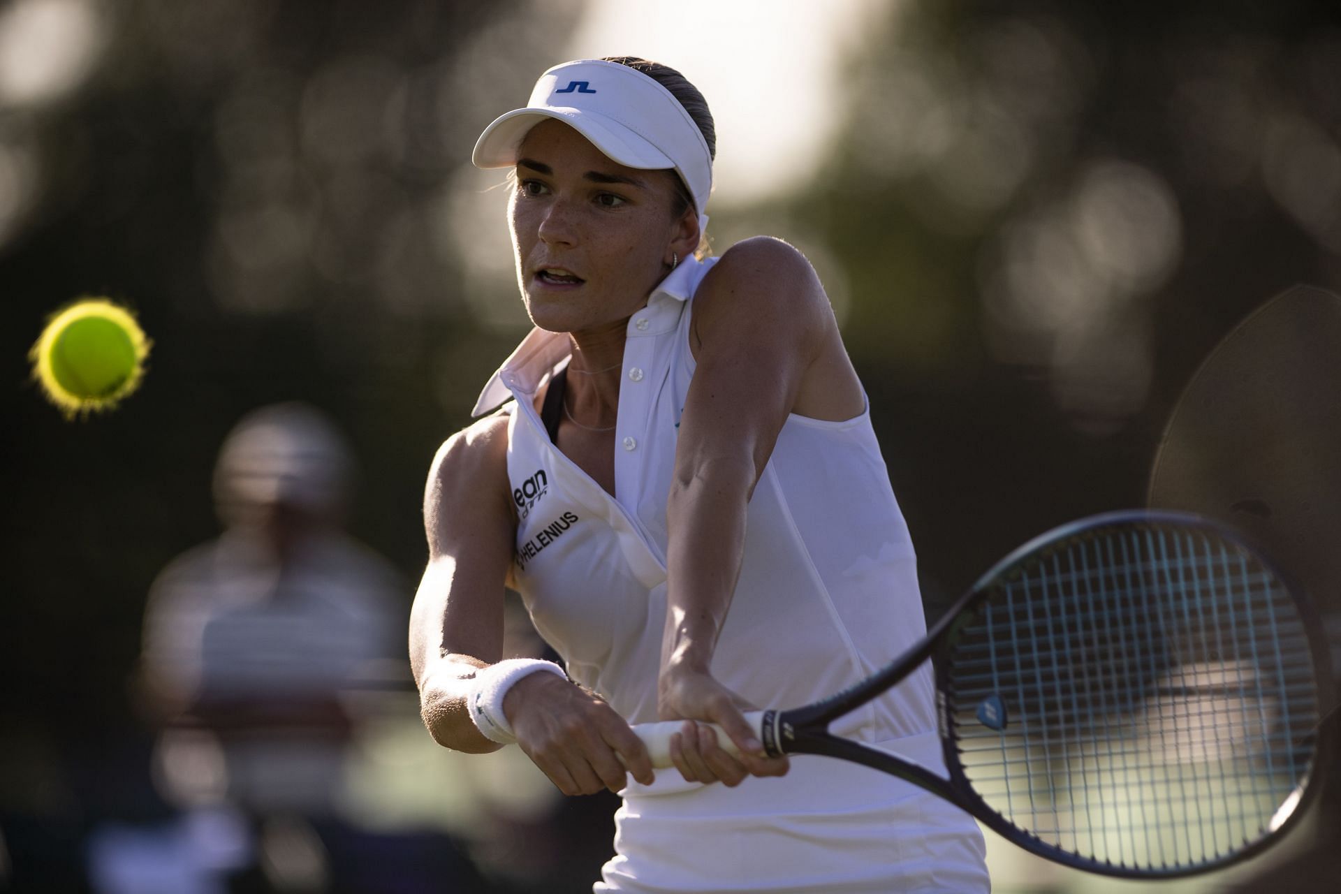 Mirjam Bjorklund at the 2022 Wimbledon Championships Qualifying.