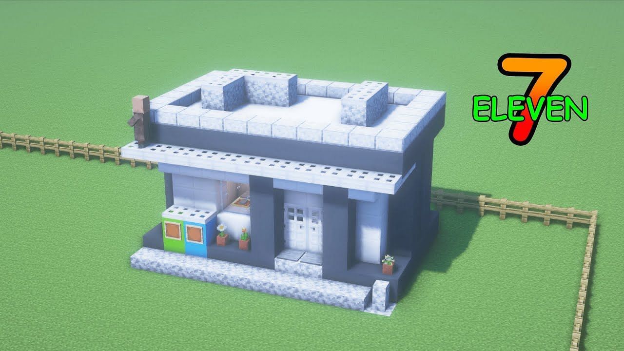 Convenient stores can make for a fun and unique build in Minecraft (Image via Youtube/Asuka.Minecraft)