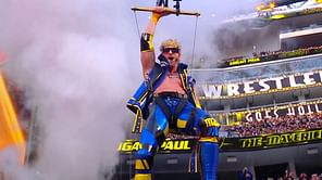 Logan Paul on WWE refusing the entrance he wanted at last year's WrestleMania; how he convinced WWE for the zipline