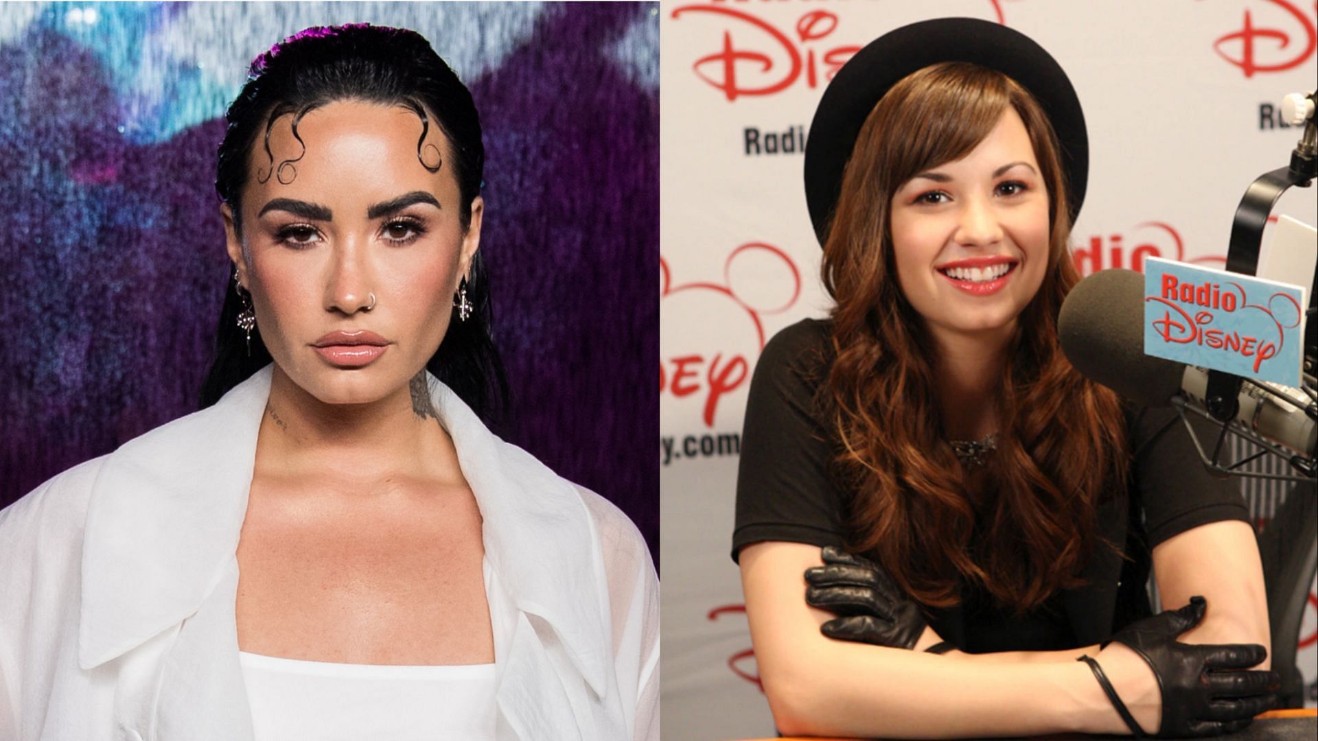 Fans slam Disney for excluding Demi Lovato from 40th-anniversary montage. (Image via Getty Images, Disney)