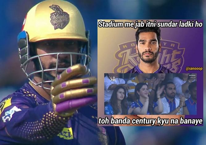 "Call the ambulance, but not for me"- Fans erupt after Venkatesh Iyer hits a blistering century against Mumbai Indians in IPL 2023