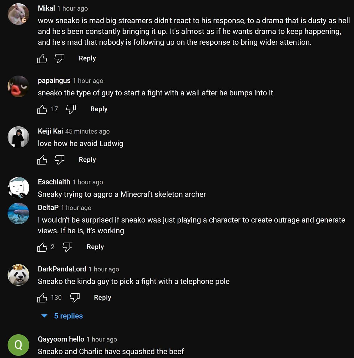 Fans in the YouTube comments section reacting to the streamer&#039;s clip. (Image via xQc Clips/YouTube)