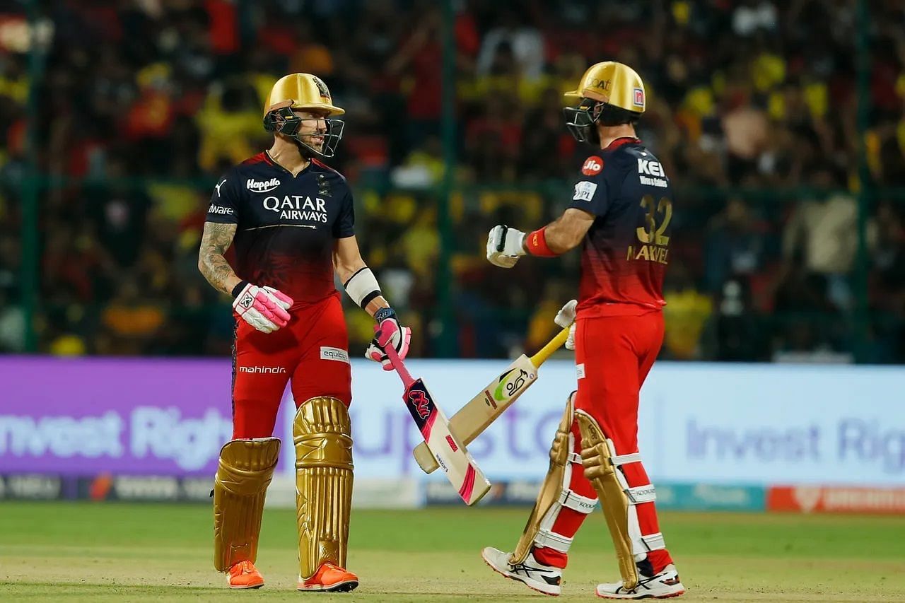 Faf du Plessis and Glenn Maxwell were the only two RCB players to cross the 30-run mark. [P/C: iplt20.com]
