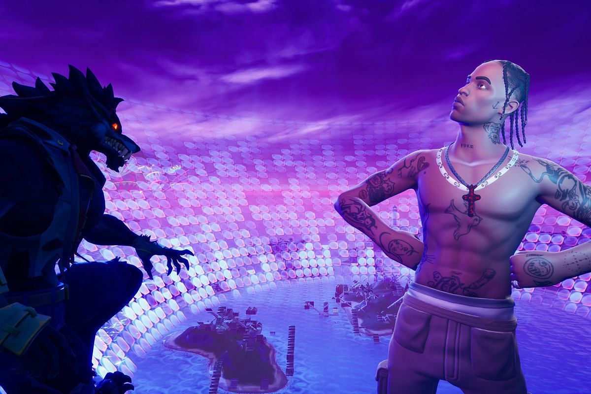 Travis Scott&#039;s live event had many impressive visual effects (Image via Epic Games)