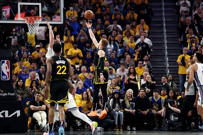 Watch: Golden State Warriors' Donte DiVincenzo hits an insane buzzer-beater to end the first quarter