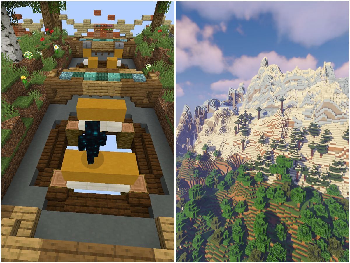 There are several ways to practice parkour in Minecraft (Image via Sportskeeda)
