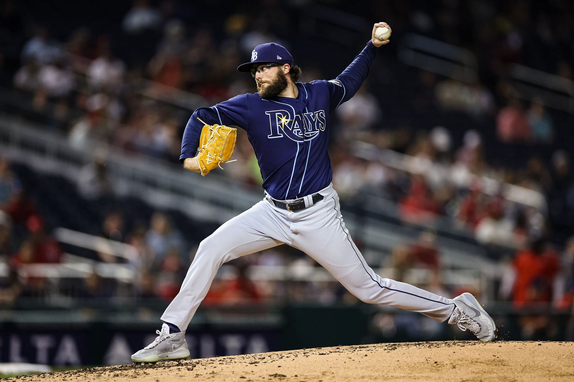 Tampa Bay Rays pitcher Josh Fleming delivers against the Washington Nationals.