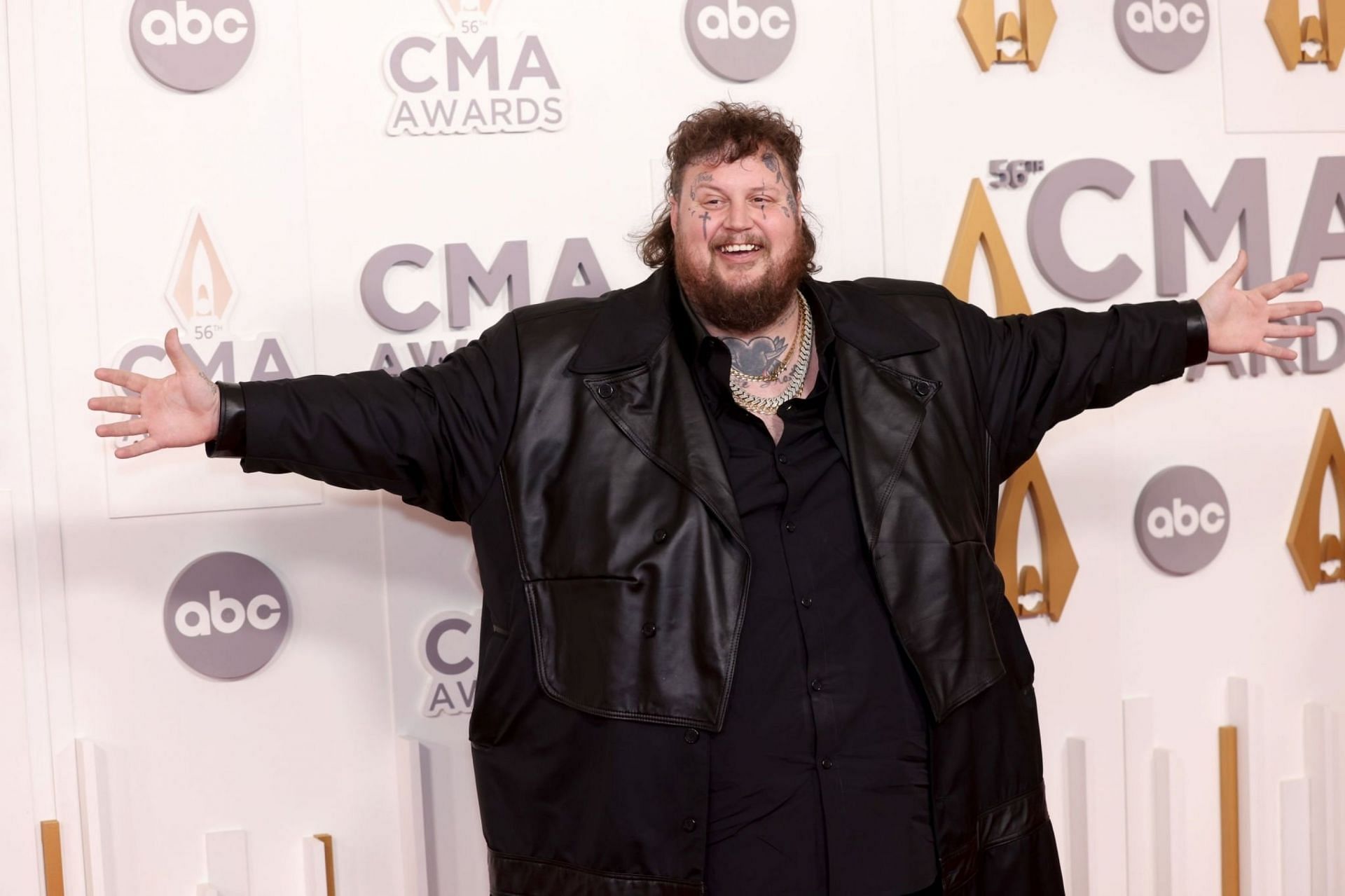 Jelly Roll, one of the winners of CMT Awards 2023,  at the The 56th Annual CMA Awards at Bridgestone Arena on November 09, 2022 in Nashville, Tennessee.(Image via Getty Images)