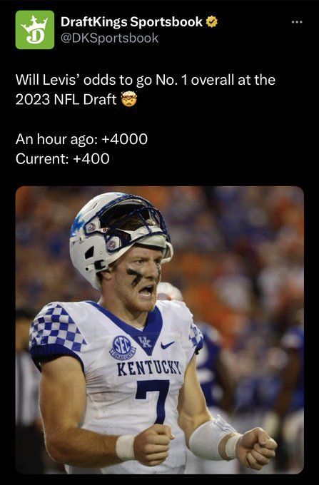 NFL Draft 2023: Will Levis' odds to be No.1 pick plunge from 50-1 to off  the board after viral Reddit post, Carolina Panthers, news, Bryce Young