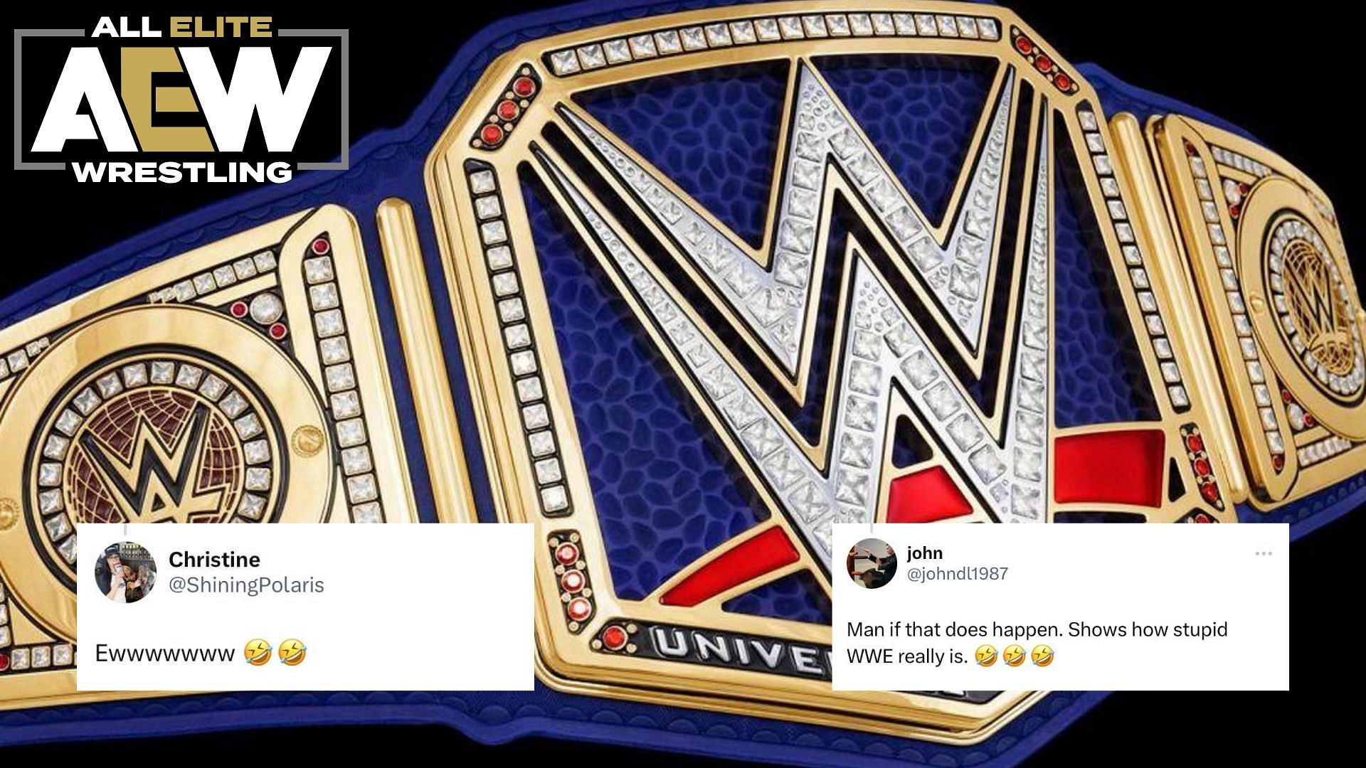 Which former Universal Champion has fans split on Twitter?