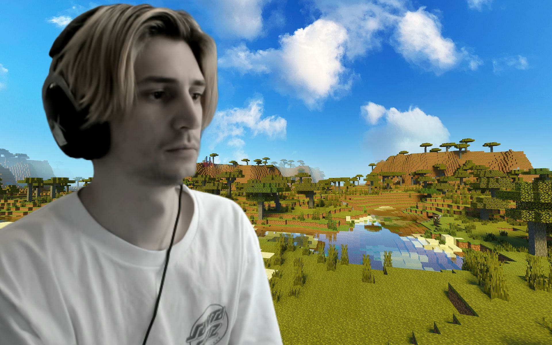 xQc lost his temper while playing Minecraft (Image via xQc/Twitter and Sportskeeda)