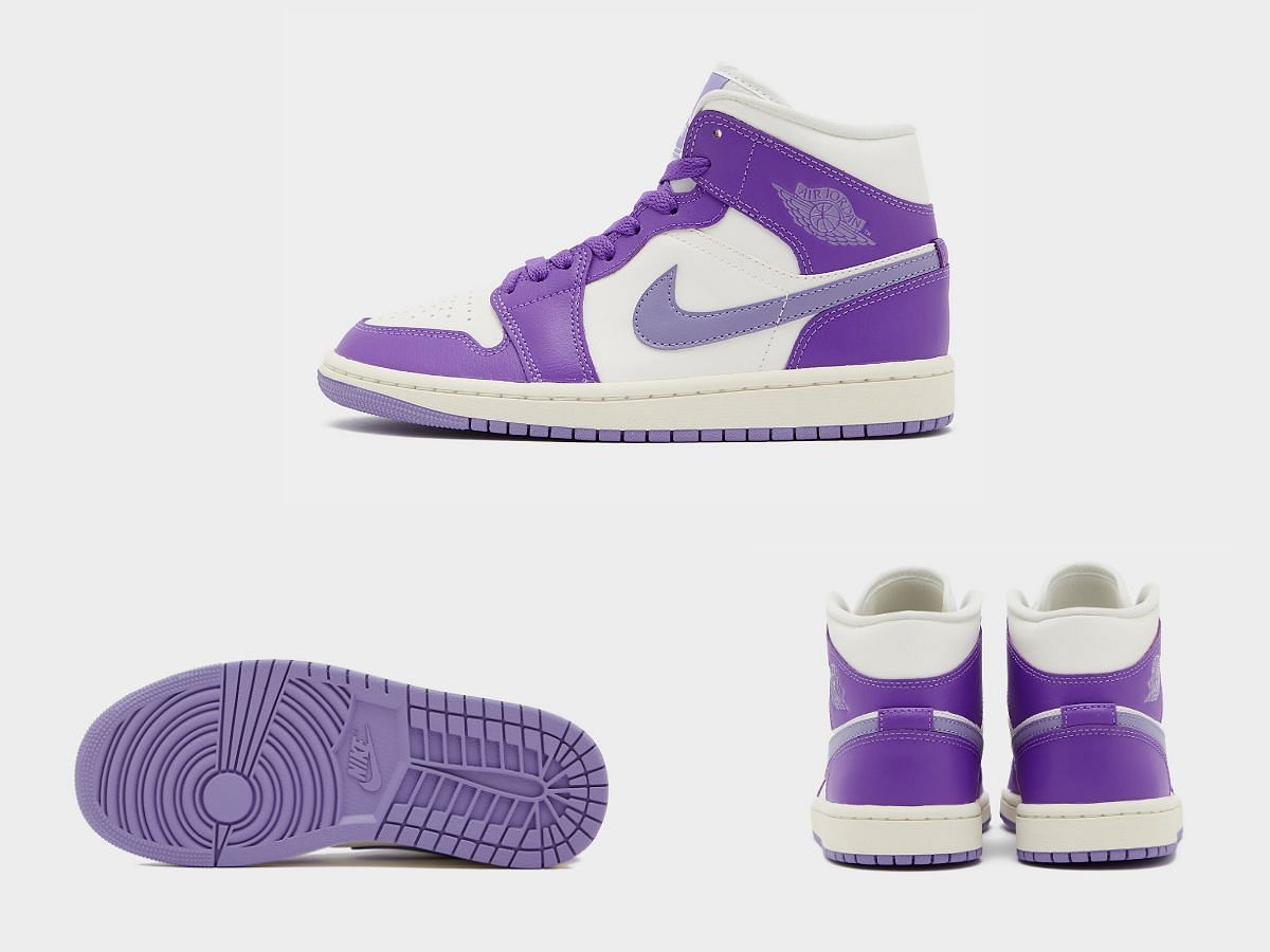 Upcoming Nike Air Jordan 1 Mid &quot;Lilac&quot; sneakers (Image via Sportskeeda)