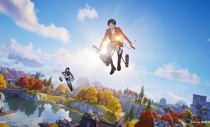 Attack on Titan x Fortnite collab confirms Mikasa and Levi skins in Chapter 4