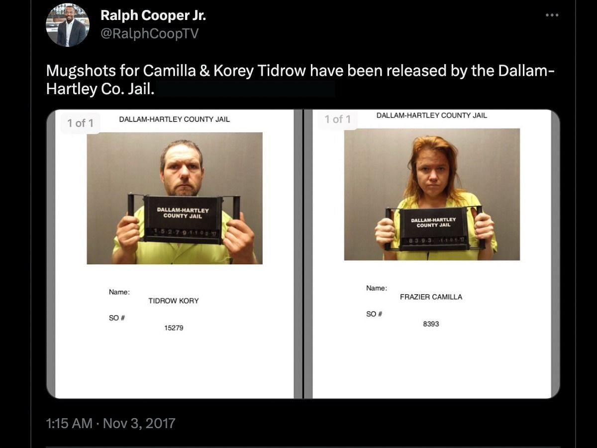 Camilla Frazier-Tidrow and her husband Kory Tidrow (Image via Twitter/RalphCoopTV)